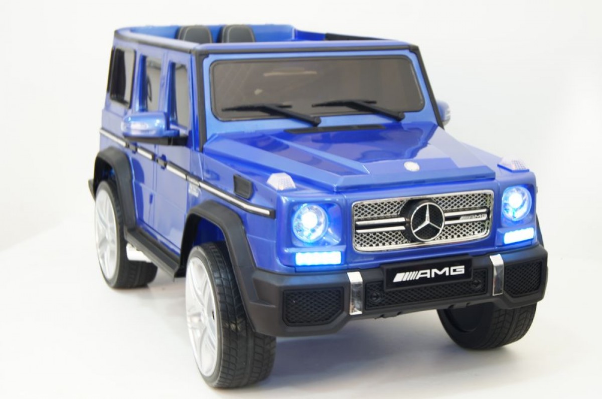 Электромобиль RiverToys Mercedes-Benz G65 AMG 4WD синий глянец