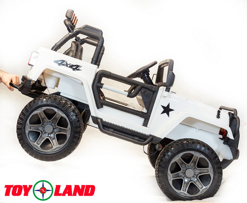 Электромобиль ToyLand Jeep WHE 1688 4Х4 белый