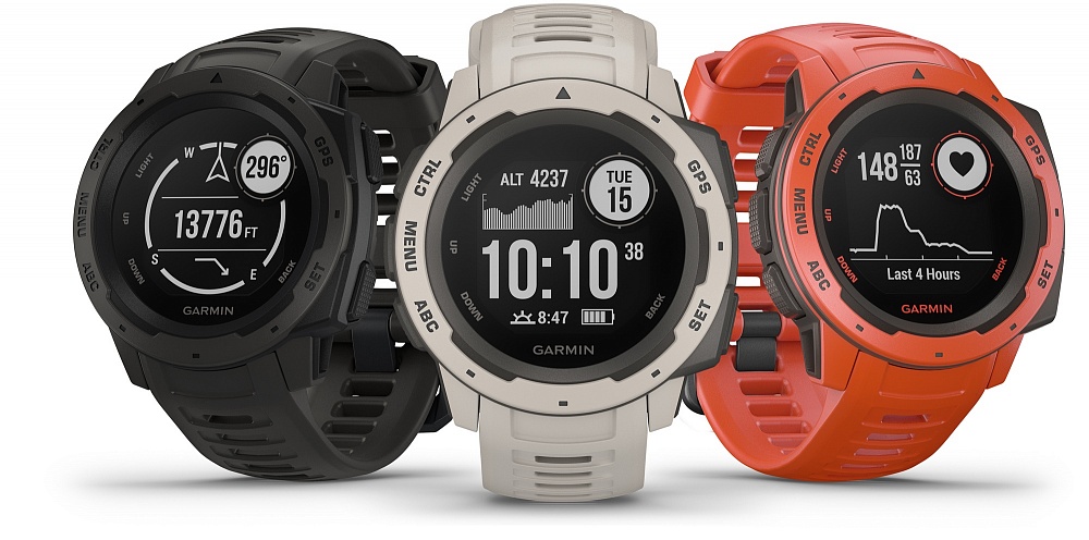 Прочные GPS-часы Garmin INSTINCT Graphite