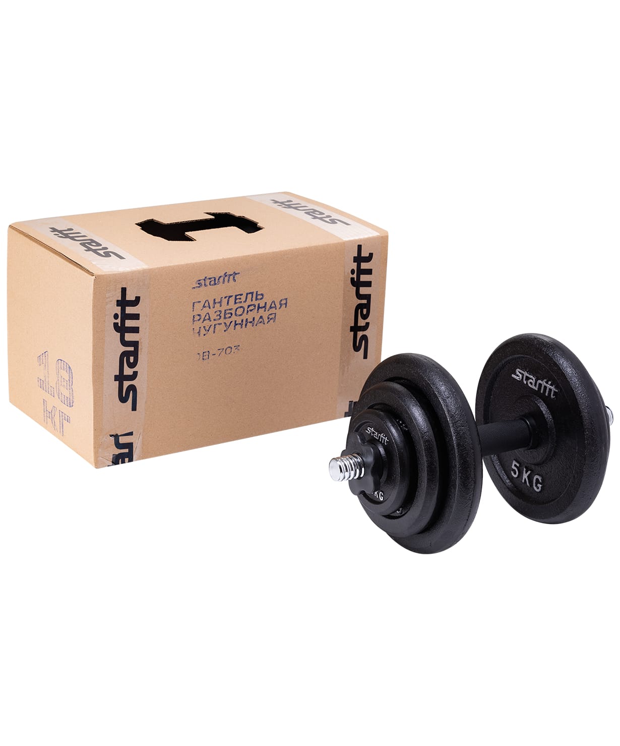 

Гантель разборная чугунная Starfit DB-703, 18 кг, DB-703, 18 кг